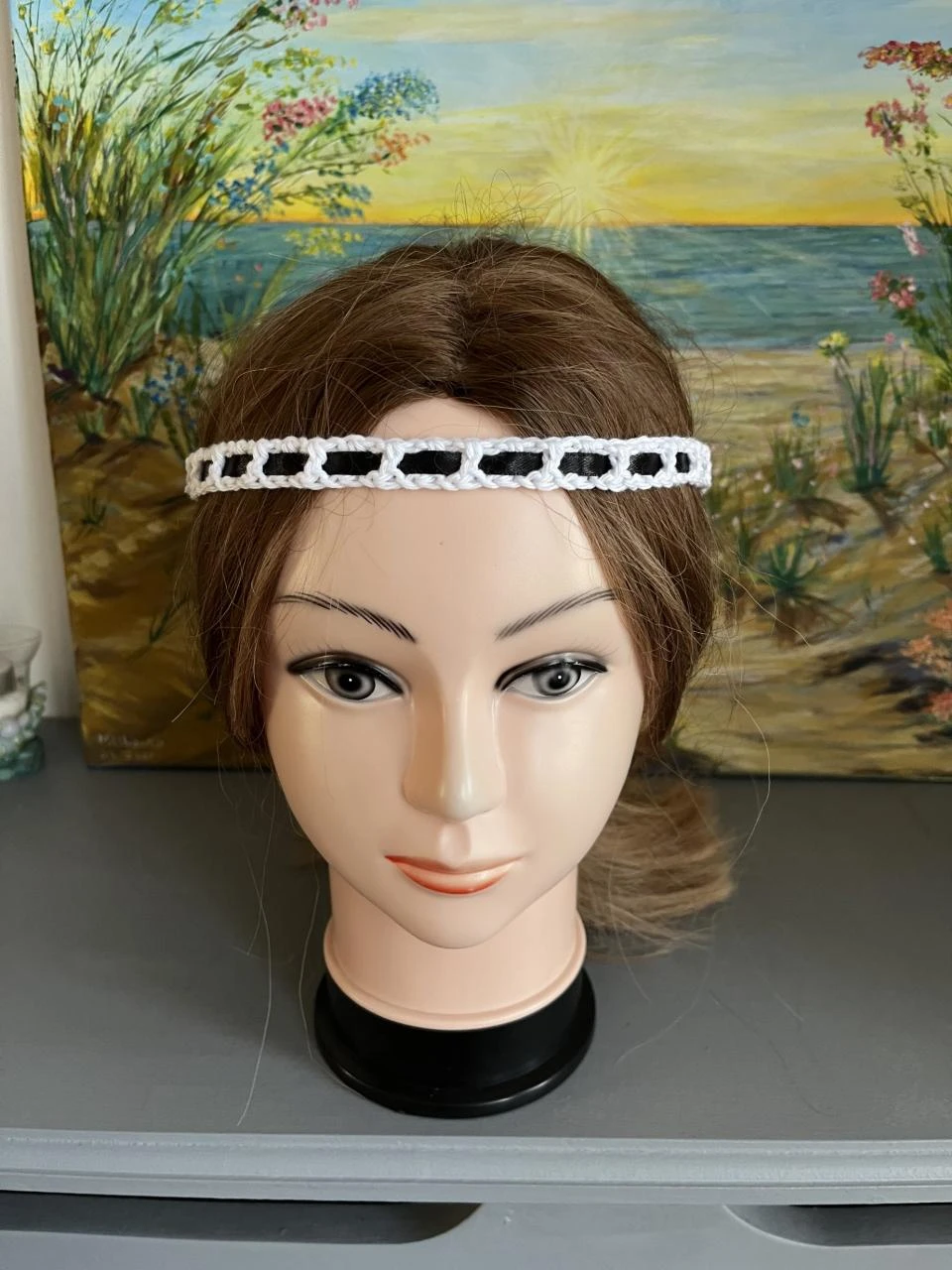 Collar Chokers Halskette Nuince Collar Collana Colar Bandeau hecho a mano Blanco Noi – photo 4